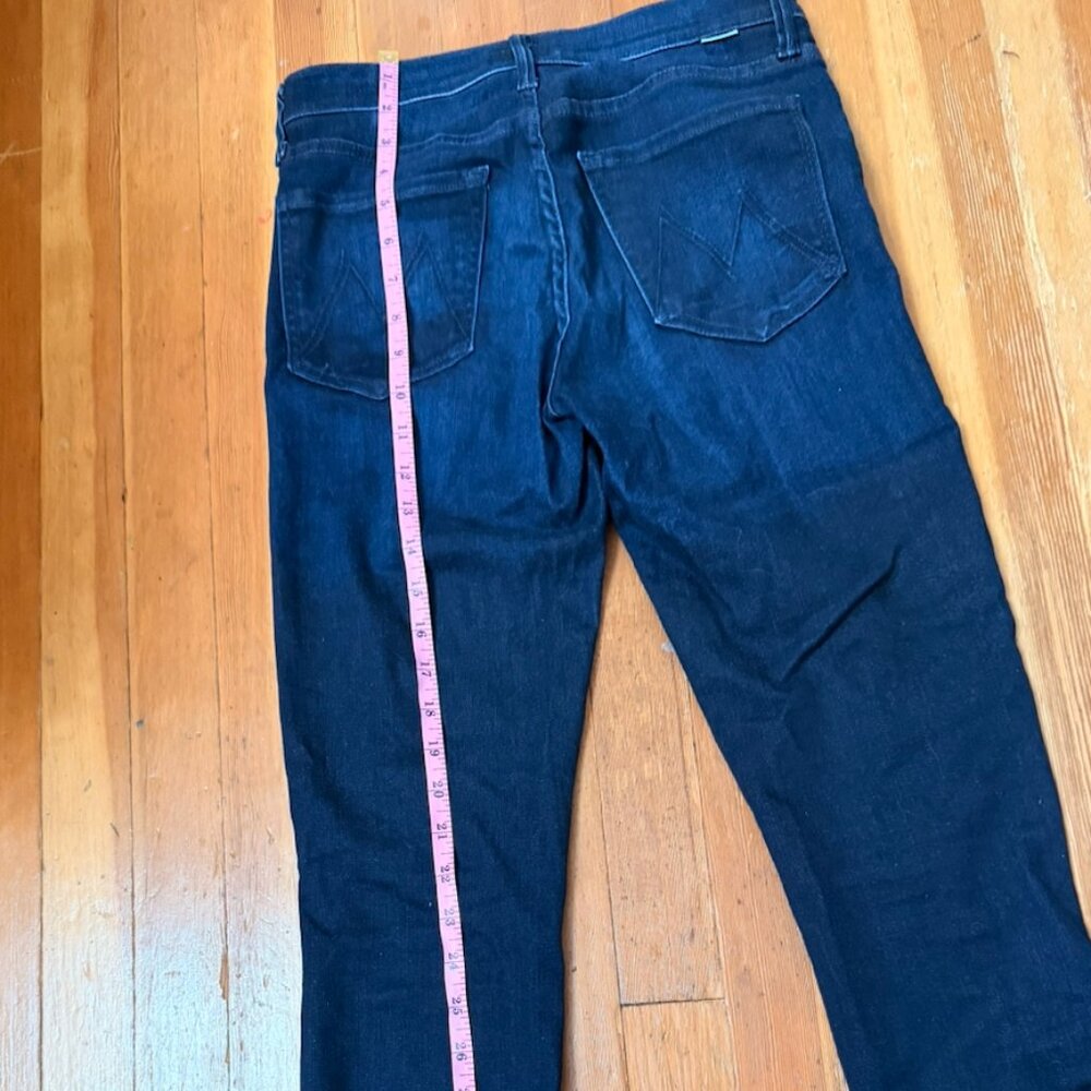 MOTHER Deep Indigo Blue Back Pocket Jeans - Picture 3 of 11